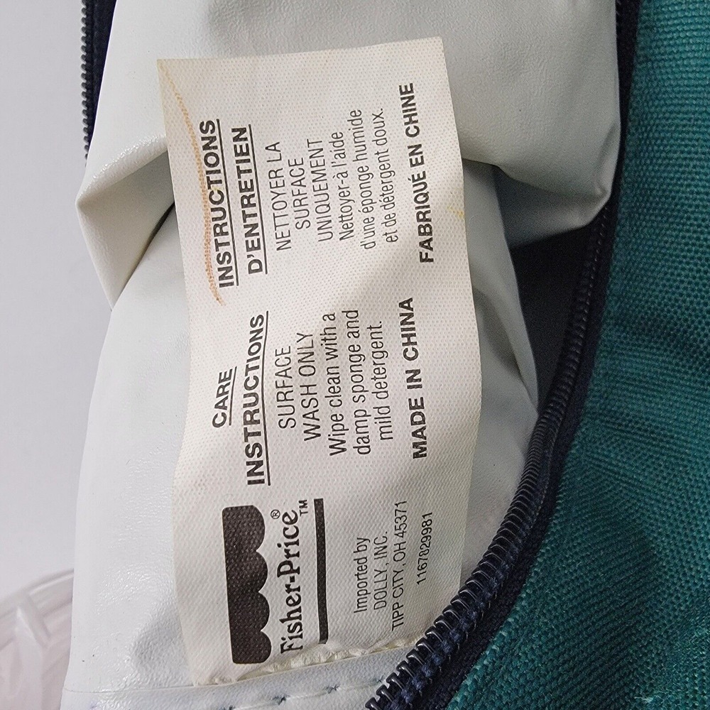 Fisher Price Diaper Bag Retro 90's Vintage Baby Insulated Green w/Fold Out Pad - Picture 14 of 16